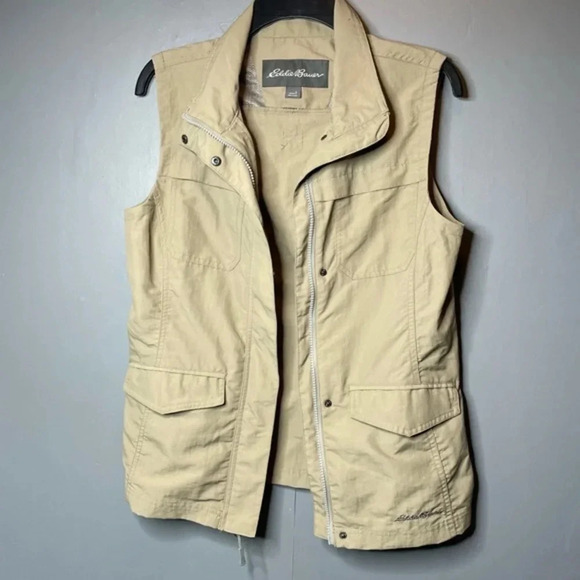 Eddie Bauer Tops - Eddie Bauer tan outdoor vest womens size small
